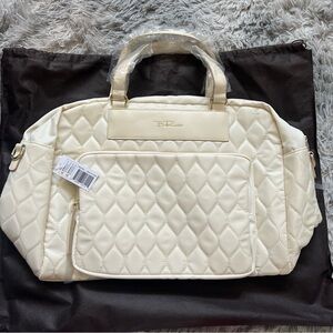 Bella Russo Large Weekender Duffle Bag Cream 17.7” X 13” New With Tag